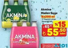 AKMİNA MADEN SUYU 6X200 ML fiyat ve kampanya bilgisi